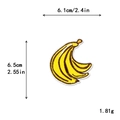Toppa ricamata a forma di banane con misure 6,1 cm x 6,5 cm per decorazioni fai-da-te - Stile Casco di Banane (11472)