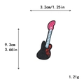 Electric guitar music patch with black body and red flame embroidery measures 3.2x9.3cm - Gz-2680* Minimum Order Quantity: 10 Pieces Per Style. Thank You For Your Cooperation.