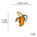 Patch ricamata a forma di banana per decorazioni DIY 4,2x5,2cm per borse e felpe - Stile Banana Sbucciata (11476)