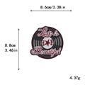 Vinyl record embroidery patch with red star and Love is Beautiful text, 8.6cm size - Gz-2699* Minimum Order Of 10 Pieces Per Style. Thank You For Your Cooperation.
