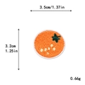 Patch ricamata arancia con foglia, dimensioni 3,5cm x 3,2cm per decorazione abbigliamento - Stile Arancia Con Foglia (11477)