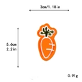 Toppa ricamata a forma di carota con filo arancione e foglie verdi per decorare abiti - Stile Carota Cartone Animato (11494)