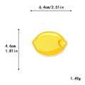 Patch ricamata a limone per abbigliamento fai-da-te con dimensioni 6,4x4,6 cm e fili gialli - Stile Limone Realistico (11470)