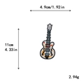 Yellow guitar embroidery patch for clothes DIY decoration, size 4.9x11cm, weight 2.94g - Gz-2690* Minimum Order Quantity: 10 Pieces. Thank You For Your Cooperation.