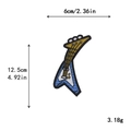Blue electric guitar embroidery patch with dimensions 12.5cm by 6cm for DIY clothing - Gz-2700* Minimum Order Quantity: 10 Pieces. Thank You For Your Cooperation.