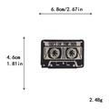 Retro 90s cassette tape embroidered iron-on patch, size 6.8x4.6cm for DIY clothing - Gz-2678* Minimum Order Of 10 Pieces Per Style. Thank You For Your Cooperation.