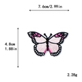 Écusson papillon brodé dégradé coloré pour décoration de vêtements et chapeaux DIY - Broderie Papillon Rose (11297)