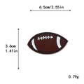 Embroidered American football iron-on patch with size dimensions 6.5x3.6cm - Rugby Ball (GZ-1592)