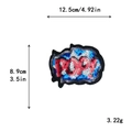 Borduurwerk POP letter pailletten patch voor kleding en tassen met afmetingen - Rood Blauw POP Ontwerp (10239)