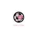 Écusson rond de football avec broderie de lèvres roses pour décoration DIY 5,2 cm - Motif de Football Empreinte de Lèvres (GZ-0302)