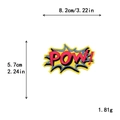 Comic style POW embroidered patch for jackets with yellow base and red lettering - POW! Style (GZ-0310)