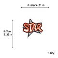 Star shaped embroidered patch with yellow STAR lettering for DIY clothing decoration - STAR Style