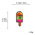 Eis-Stickaufnäher mit Sonnenbrille, DIY-Patch für Kleidung und Taschen, 3,1x6,9 cm - Sonnenbrille Smiley-Gesicht Buntes Eis Am Stiel (11617)