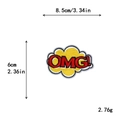 Gele wolk borduurpatch met rode OMG letters voor DIY kleding decoratie accessoires - OMG! Stijl