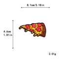 Pepperoni pizza embroidered patch DIY decorative clothing applique with size info - Large Pepperoni Pizza (11663)