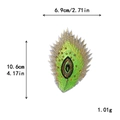 Parche bordado de pluma de pavo real con lentejuelas para decoración de ropa de mujer - Verde claro