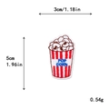 Embroidered popcorn patch DIY craft decoration measuring 5cm by 3cm for clothing - Small Popcorn (11674)