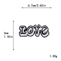 Écusson brodé LOVE rose avec effet d'ombre 3D pour la décoration de vêtements DIY - Style Lettre LOVE (11702)