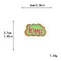 Colorful POW Love embroidery patch for clothing DIY decoration 6cm x 3.7cm size - LOVE Style