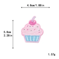 Écusson brodé cupcake rose avec fil pailleté et dimensions pour projets DIY - Style Cupcake (11705)