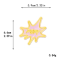 Pink and yellow POP! comic explosion patch with 5.9cm x 6.6cm dimensions for DIY crafts - POP! Explosion Shape (11697)