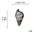 Parche de helado con lentejuelas en oro y violeta de 4,6 cm x 9,1 cm - Helado Dorado y Púrpura (10317 Con Adhesivo)