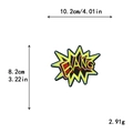 BANG comic explosion embroidered patch for DIY clothing decoration, 10.2x8.2cm - BANG Style