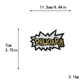 PHWOAR cartoon explosion embroidered patch for DIY clothing and bags size 11.3x7cm - PHWOAR!!! Style