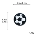 Patch ricamata pallone calcio rotonda da 5,5 cm con cuciture bianche e nere per DIY - Pallone Da Calcio A (GZ-1590)