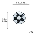 Embroidered black and white soccer ball patch, 5.5cm diameter for clothing DIY - Soccer Ball B (GZ-1591)