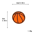 Embroidered orange basketball patch measuring 6cm in diameter for clothing DIY - Basketball (GZ-1593)