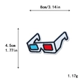 3D glasses embroidered patch with blue and red lenses for DIY apparel decoration - 3D Glasses (GZ-1595)