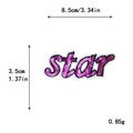 Borduurwerk van paarsroze lovertjes STAR-patch voor DIY kleding- en tasdecoratie - Paars Verloop star Ontwerp (10245)