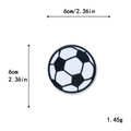 6cm Soccer ball embroidered iron-on patch for DIY clothing and hat decoration - Soccer Ball C (GZ-1027-B)