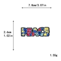 Bunter PEACE Stickaufpatch mit Blumenmuster für DIY Kleidung und Taschen Deko - PEACE Farbiger Stil (10737)
