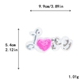 DIY pailletten Love patch met roze hartje, afmetingen 9,9 cm bij 5,4 cm - Hart Love Ontwerp (10247)