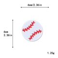 6cm baseball embroidered patch with red stitching for clothing and hat DIY decoration - Baseball B (GZ-1027-C)