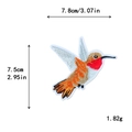 Lebendiger bunter Kolibri Stickerei-Aufnäher für DIY Kleidung und Accessoire Dekoration - Gewebter Kolibri Stil (10537)