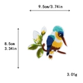 Bunter Eisvogel-Stickaufnäher für DIY-Kleidungsdekoration Zubehör Gewicht 3,01g - Ruhender Eisvogel Stil (10545)
