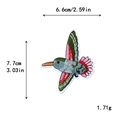 Farbenfroher Kolibri-Stickaufnäher für DIY-Kleidungsdekoration, Größe 7,7x6,6 cm - Bunter Kolibri Stil (10530)