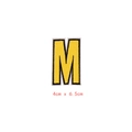 Écusson brodé jaune lettre M pour la décoration DIY de vêtements et sacs, 4cm x 6.5cm - Motif de Lettre M (GZ-0295)