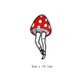 Cartoon mushroom with legs embroidered patch DIY clothing decor 5cm x 10.1cm - Mushroom Legs Style (GZ-0484)
