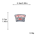 Toppa ricamata 1988 CLUB per abbigliamento fai-da-te con misure incluse - Gz-0251