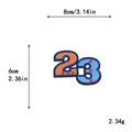 Toppa ricamata colorata numero 23 per abbigliamento fai-da-te con dimensioni - Gz-0239