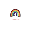 Rainbow embroidery patch 4.5cm x 3.5cm colorful DIY decoration for clothes and bags - Rainbow Style (GZ-0480)