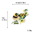 Bunter Vogel Bestickter Aufnäher für DIY Kleidung Dekoration mit Größenangaben - Blumen Vogel Stil (10540)