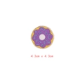 Écusson brodé de donut violet de haute qualité pour la décoration de vêtements et sacs DIY - Motif de Beignet (GZ-0299)