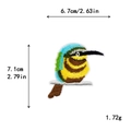 Farbenfroher Eisvogel-Stickaufnäher für DIY-Kleidung Dekoration Reparatur 6,7x7,1cm - Feiner Eisvogel Stil (10545-A)