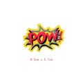 Patch brodé vibrant style explosion de BD POW! pour vêtements DIY, taille 8,5x5,7cm - Bulle d'Explosion POW! (GZ-0303)