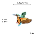 Detailreiches buntes Eisvogel-Stickpflaster für Kleidung DIY-Deko, 7,9 x 5,7 cm - Bunte Eisvogelform (10533-A)